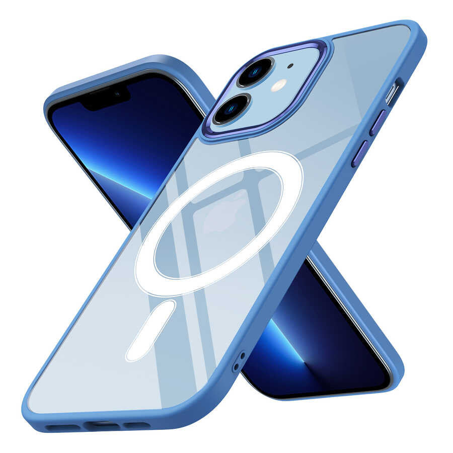 Cepax Chrome Magsafe iPhone 12 Kablosuz Şarj Özellikli Silikon Telefon Kılıfı - 1 Cepax Chrome Magsafe iPhone 12 Kablosuz Şarj Özellikli Silikon Telefon Kılıfı - 1